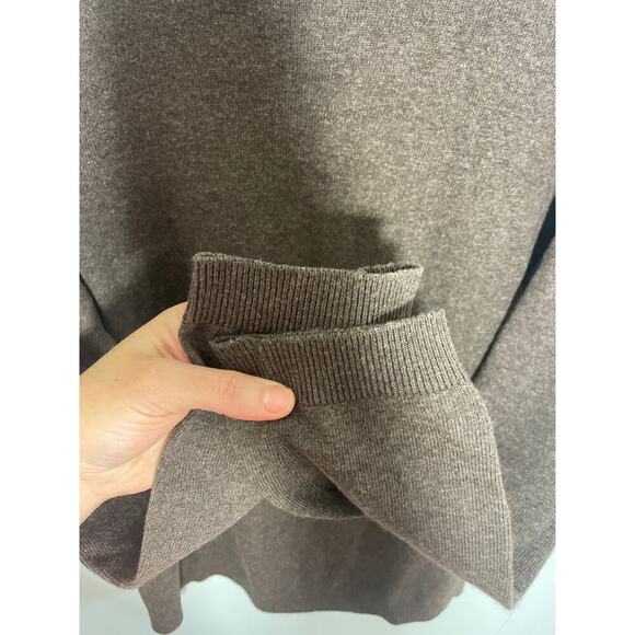 Of Benetton Women’s Medium heathered brown knit turtleneck cashmere blend - Picture 5 of 7